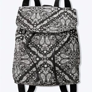 PINK Victoria’s Secret Black and White Paisley Backpack